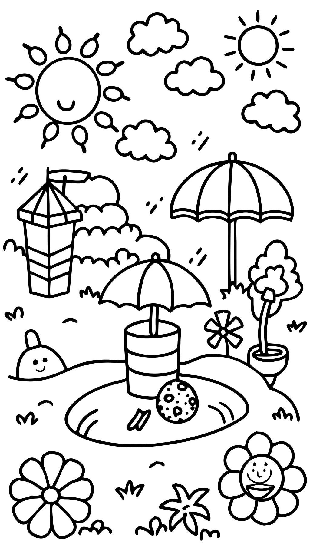 summertime coloring page